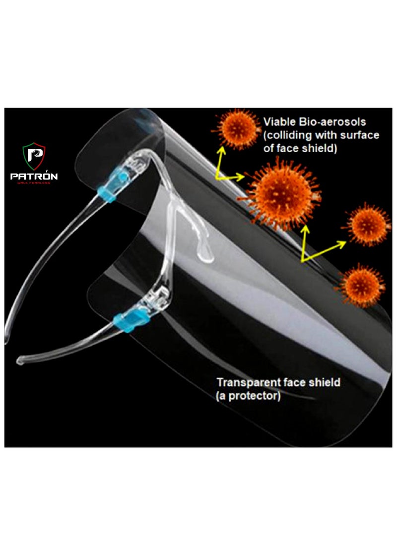 Patron Disposable Face Shield | DFS1, Patron Disposable Spectacle Type Face Shield - Image 3