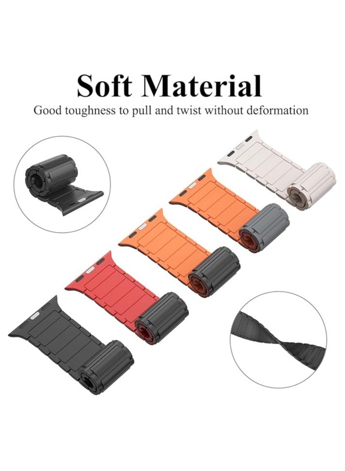 Angola Panda Silicone Magnetic Bands Compatible with Apple Watch Band，Soft silicone waterproof strap wrist strap 49/45/46/44/42,Silicone Straps Designed for iWatch Series Ultra/8/7/6/5/4/3/2/1/SE Women Men  - Image 4