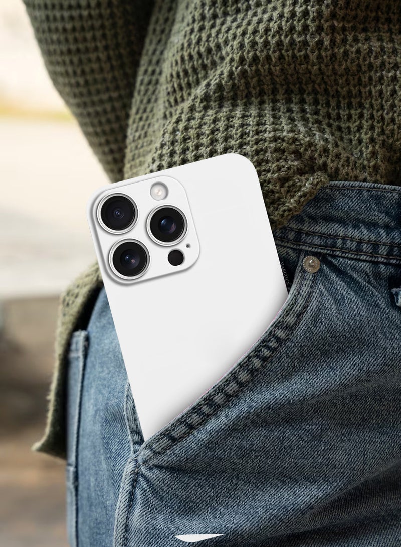 CATANES 2Packs Thin Case for iPhone 16 Pro , Back Cover Sturdy Durable Ultra-Thin Case Drop Protection Cover Clear with 3D Screen Protector - White - Image 5