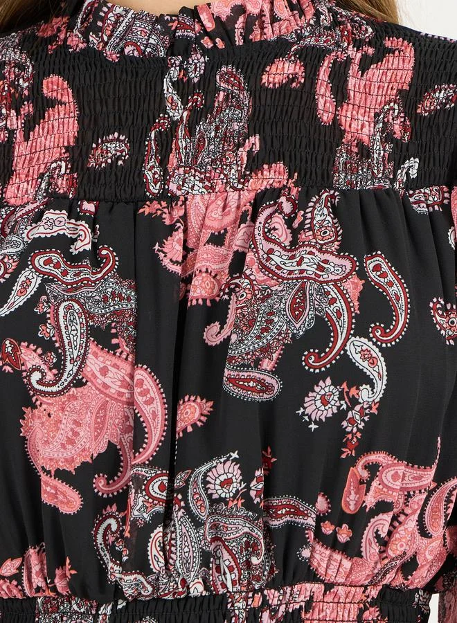 Styli Paisley Chiffon Dress