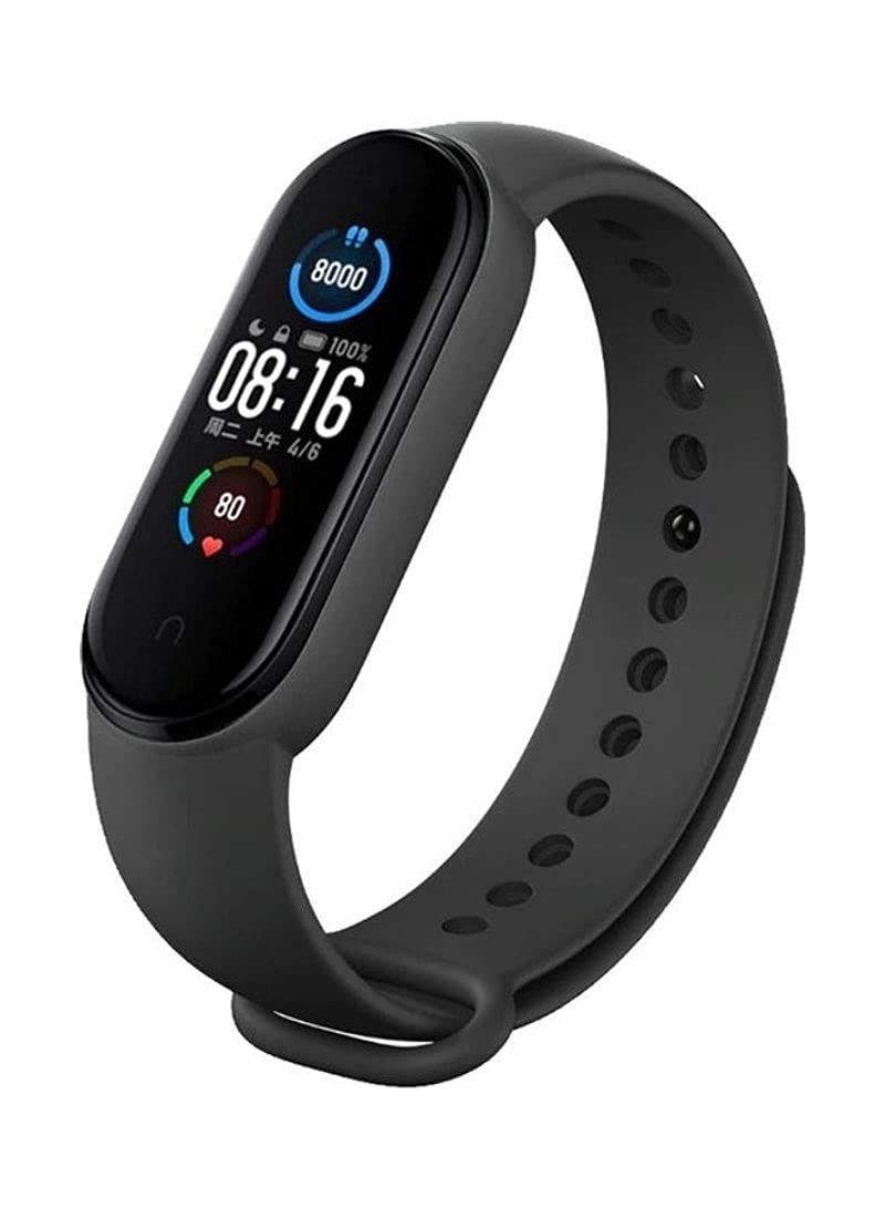 HuHa Soft Silicone Replacement Strap for Xiaomi Mi Band 5/4/3 – Black Wristband - Image 1