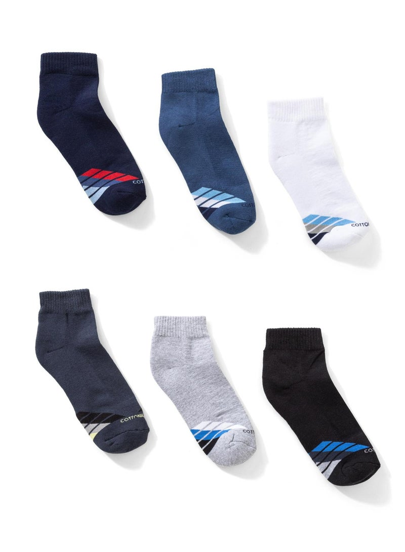 COTTONIL Pack Of 6 Cotton Half Towel Socket Socks Code 44 - Image 1