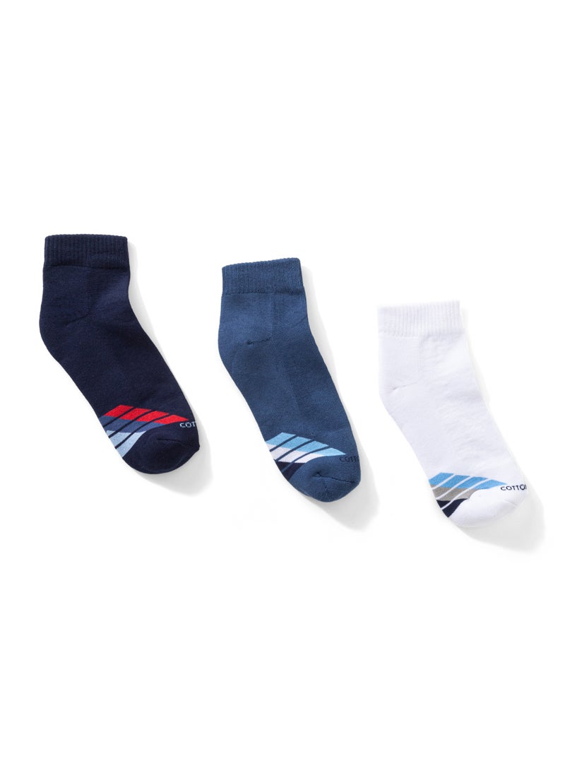 COTTONIL Pack Of 6 Cotton Half Towel Socket Socks Code 44 - Image 3