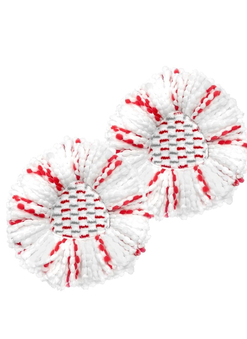 Zalcoon 2 Pack Upgraded Deep Clean Refill Compatible with Vileda EasyWiring / Ocedar Spin Mop & Bucket System Microfiber Mop Heads Refill for Easywring, 40% More Cleaning Power, Scrub Pad  - Image 1