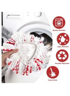 Zalcoon 2 Pack Upgraded Deep Clean Refill Compatible with Vileda EasyWiring / Ocedar Spin Mop & Bucket System Microfiber Mop Heads Refill for Easywring, 40% More Cleaning Power, Scrub Pad  - Image 5