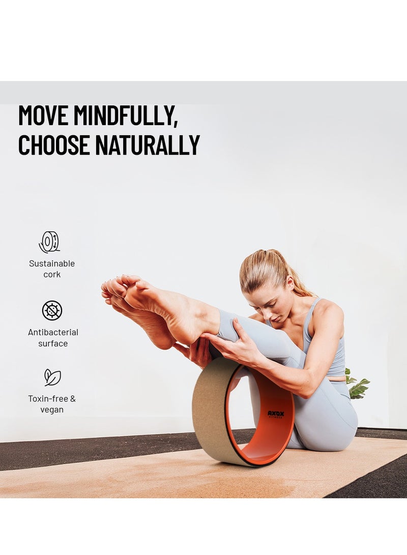 AXOX Fitness Cork Yoga Wheel - Image 3
