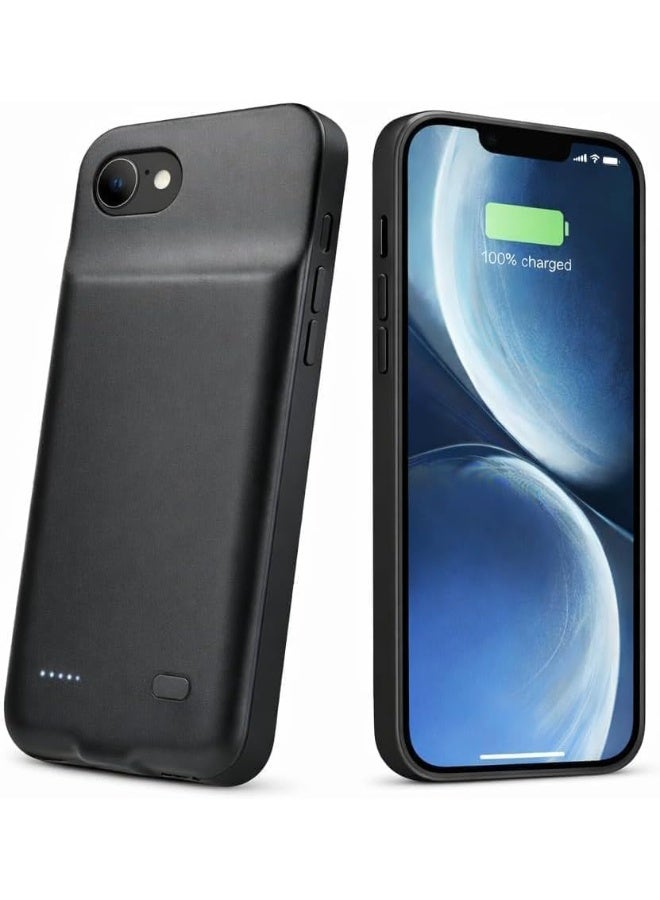 جراب بطارية نحيف للغاية بسعة 7000 مللي أمبير لهاتف iPhone 17 Air - أسود مع مؤشر LED - Image 1