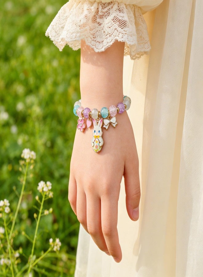 Fohufo Easter Basket Stuffers Bracelet - Easter Gifts Bunny Beads Bracelets Basket Stuffers Gifts - Image 2
