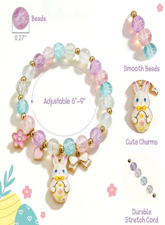 Fohufo Easter Basket Stuffers Bracelet - Easter Gifts Bunny Beads Bracelets Basket Stuffers Gifts - Image 4