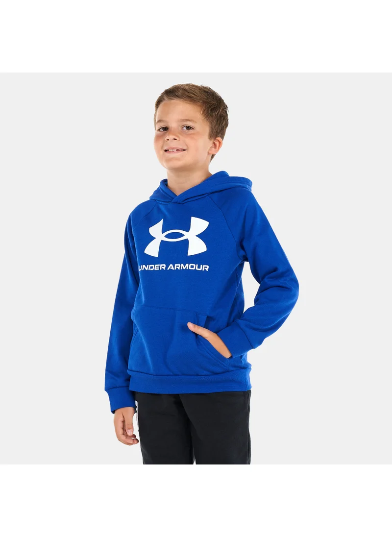 UNDER ARMOUR Kids' UA Rival Fleece Big Logo Hoodie