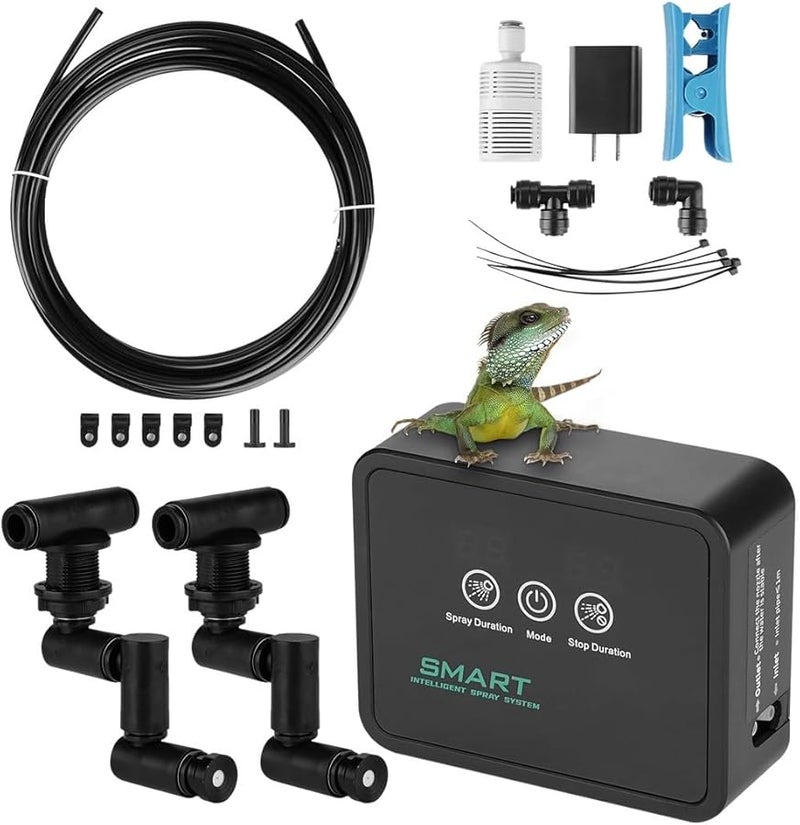 Reptile Humidifier With Smart Spray System LED Touch Control Timer For Terrarium - Image 1