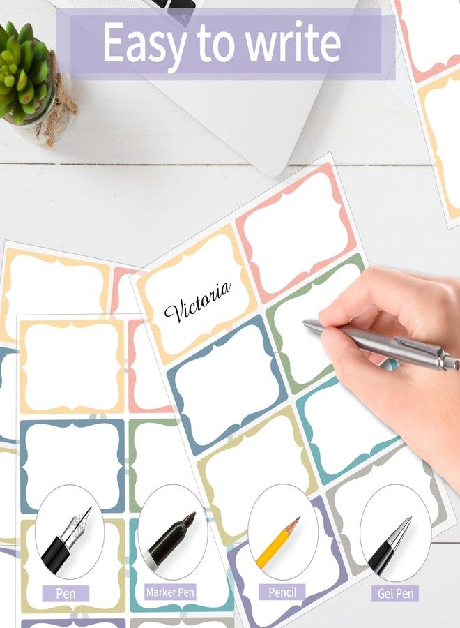 Starboling Name Tag Stickers,200 Pcs 3"x2" Multicolor Plain Name Tag Stickers Colorful Border Name Tag Labels,for Office,Meeting,School and Home - Image 4