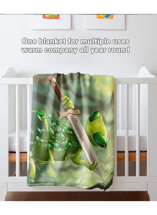 general Children's or student cartoon flannel thin blanket (warm and comfortable, suitable for sleep, games) 100cm*150cm - 889 - Image 1