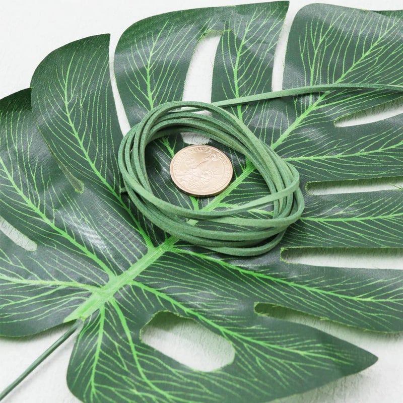 Pamir Tong Faux Leather Cord for Jewelry Making 100 Yards 2.6mm Thin Suede String Rope Olive Green Bracelet Cords DIY Crafts String for Necklace-Dream Catcher Supplies-Hat- Walking Stick - Image 5