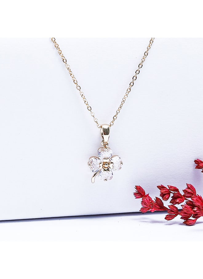 FLUFFY Flower Soft Necklaces Of Fluffy Women's Accessories-Gold  - Image 1