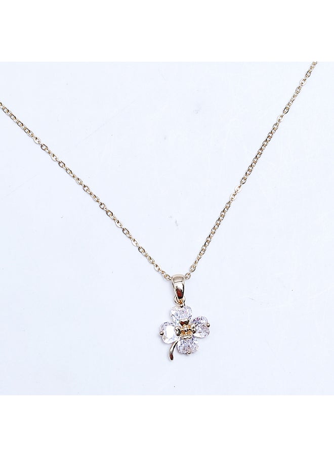FLUFFY Flower Soft Necklaces Of Fluffy Women's Accessories-Gold  - Image 2
