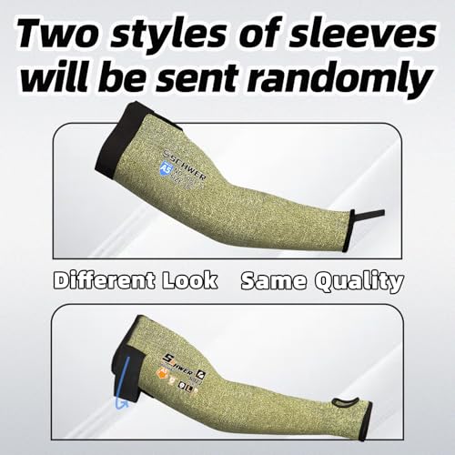 Schwer 2 Pairs CORE Arm Protection Sleeves S081, ANSI A5 Cut Resistant Sleeves with Thumbhole, Non-PFAS Flame Resistant Welding Sleeve for Work Kitchen, Farmer Sleeve for Gardening Arm Guards - Image 3