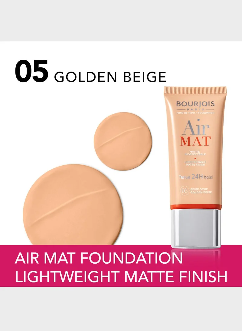 BOURJOIS PARIS Bourjois Air Mat 24HR Foundation – 05 – Golden Beige, 30ml
