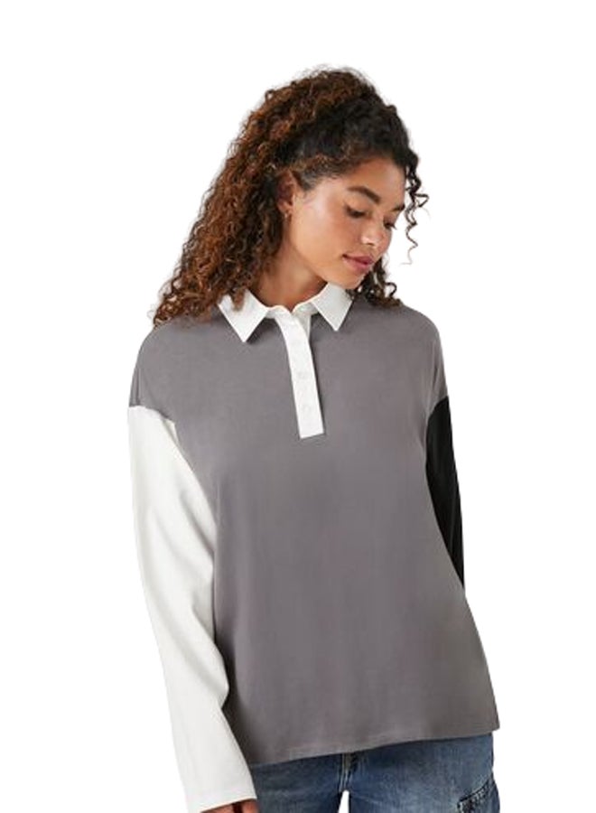FOREVER 21 Colorblock Rugby Shirt - Image 1