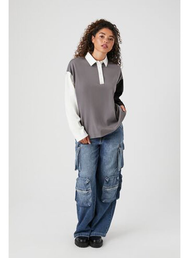 FOREVER 21 Colorblock Rugby Shirt - Image 4