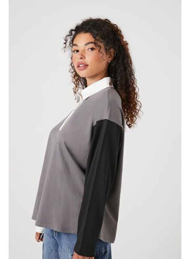 FOREVER 21 Colorblock Rugby Shirt - Image 2