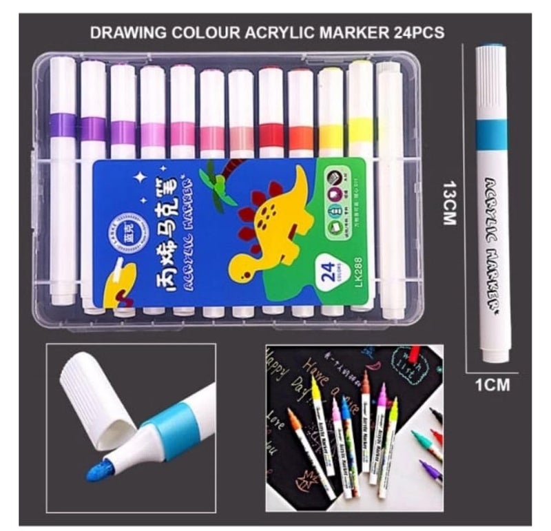 Generic Kreative Kraft Multicolor Marker Pen Set Fine Tip Sketch Pens for Drawing Writing Coloring  - Image 2