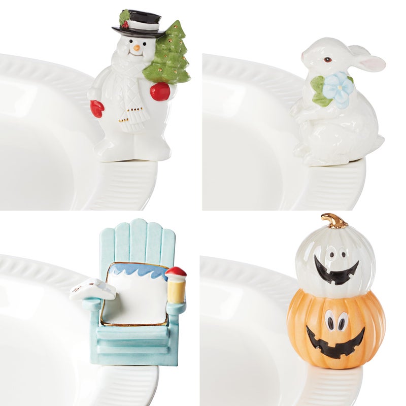 طقم بوببرز 4 قطع من لينكس 894300 لجميع المواسم - أدوات مائدة عيد الميلاد البيضاء