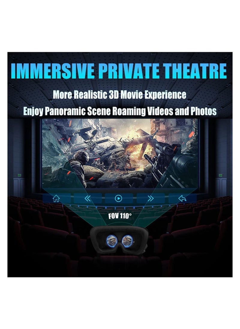 شاينكون - نظارة الواقع الافتراضي VR SHINECON نظارة الواقع الافتراضي ثلاثية الأبعاد نظارات الواقع الافتراضي VR للتلفزيون والأفلام وألعاب الفيديو متوافقة مع iOS و Android والدعم 3.5-7.2 بوصة - Image 1