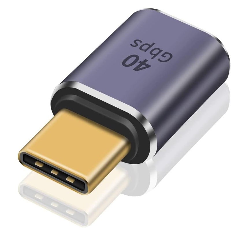 Microware محول USB C موصل 24 دبوس يدعم شحن USB4.0 PD 140W ونقل بيانات USB4 بسرعة 40Gbps، إخراج فيديو بدقة 8K متوافق مع أجهزة الكمبيوتر المحمول وأجهزة Type C (USB C ذكر إلى أنثى) - Image 1