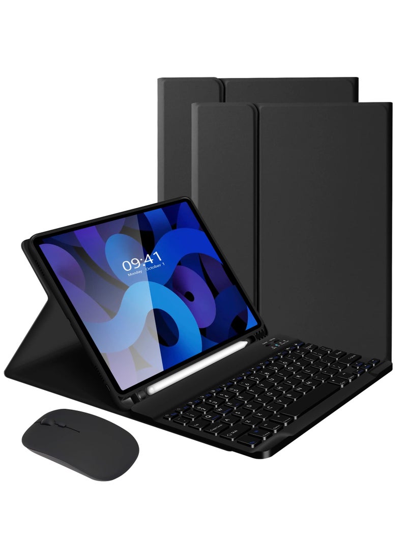 Buenos - Keyboard Case with Mouse for iPad Air 11 inch 2025 7th/2024 6th & -iPad Air 4th/5th Generation, Folio Keyboard Cover with Pencil Holder for 11 inch iPad Pro (4th/3rd/2nd/1st Gen Black - Image 1