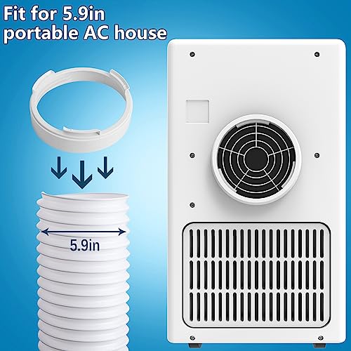 DECOHS 5.9 Inch Portable Air Conditioner Exhaust Hose Coupler Mobile Air Conditioning Accessories for AC Exhaust Hose Coupler Extension (White Circular) - Image 3