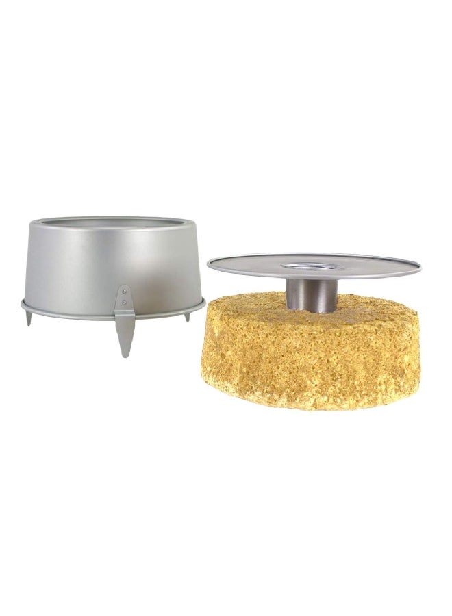 نورديك وير قطعتان من مقلاة الطعام المصنوعة من الألومنيوم من ناتشورالز مع أقدام تبريد فضي 8.4 × 8.4 × 4.3 بوصة 54901 - Image 1