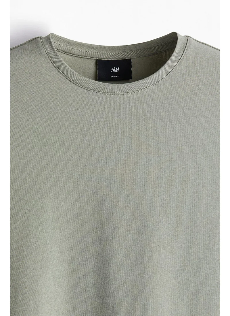 H&M Round-neck T-shirt Slim fit
