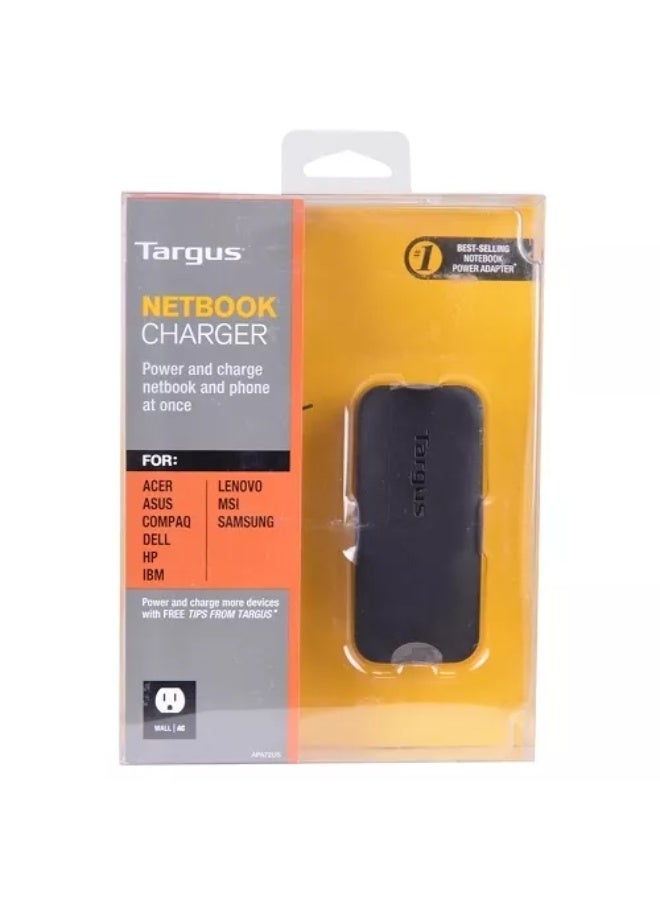 تارجوس NETBOOK 45W Charger With Charging tips L106, L108, L124, L125A, L127, L131 For Acer, Asus, Compaq, Dell, HP, IBM, Lenovo, MSI, and Samsung black - Image 2