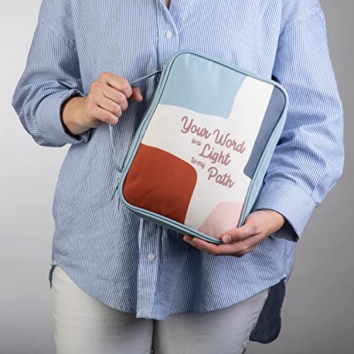 DiverseBee Bible Cover with Handles, Zippered Bible Carrying Case for Women and Girls, Bible Tote Bag for Kids, Book Cover Accessories, Christian Gifts 7.5 x 10 x 2.5in (Verse) - Image 5