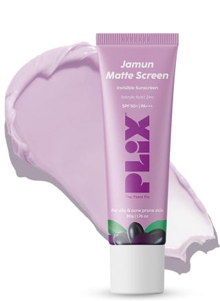 0.1% Salicylic Acid Jamun Mattifying Lightweight Sunscreen SPF50+ PA+++ | UVA, UVB Shield | Acne Reduction & Hydration , Suitable for All Skin Types| 50 g - pzsku/Z989AB3847A13EEC9AEF1Z/45/1750835399/d032d73f-8c89-4d2d-a6d7-990c76810b91