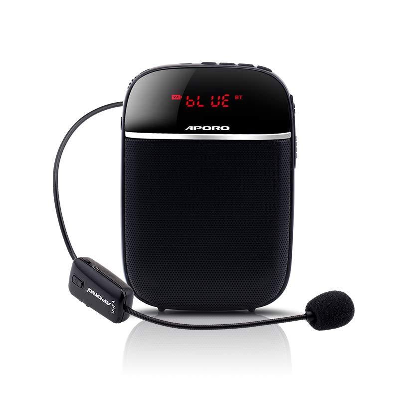 Aporo T2Uhf Bluetooth Wireless Small Loudspeaker Teacher Tour Guide Learning Headset Mini Waist Hanging Speaker Little Bee - Image 2