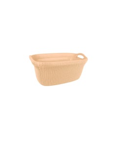 El Helal & Golden Star Oval Laundry Basket Palm Beige Crescent and Silver Star 6221999368538 