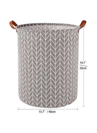 2 Pack Waterproof Laundry Baskets, 65 L Collapsible  Bag Organizer Basket, Storage Hamper for Clothes Toys Dirty Clothes Bedroom Grey - view 2