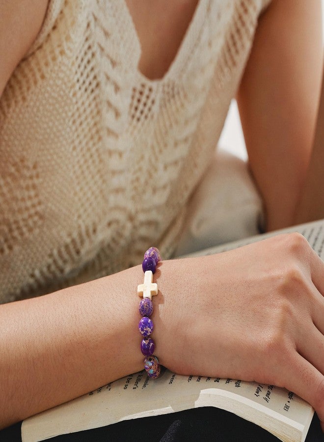 Tarsus Easter Gifts for Women, Adult Easter Basket Stuffers Essentials Gifts for Women Adults Christian Cross Bracelet Jewelry - Image 3