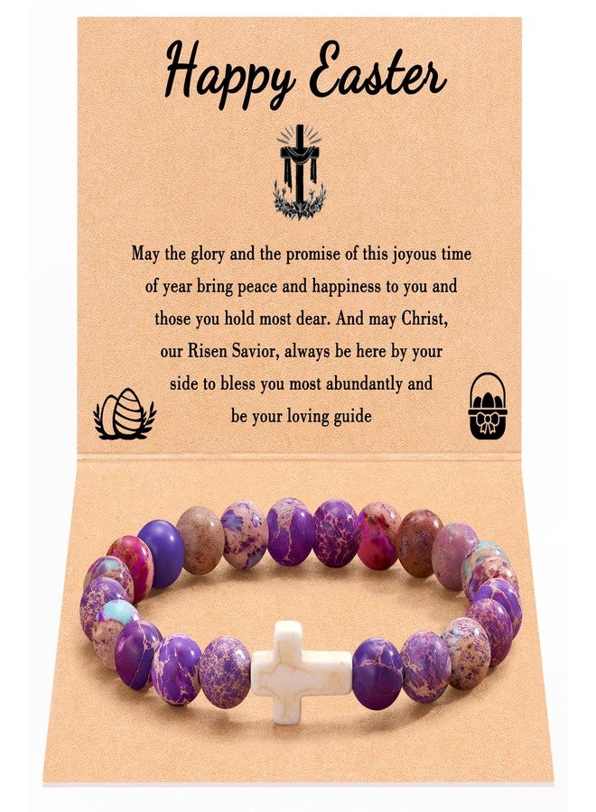 Tarsus Easter Gifts for Women, Adult Easter Basket Stuffers Essentials Gifts for Women Adults Christian Cross Bracelet Jewelry - Image 1