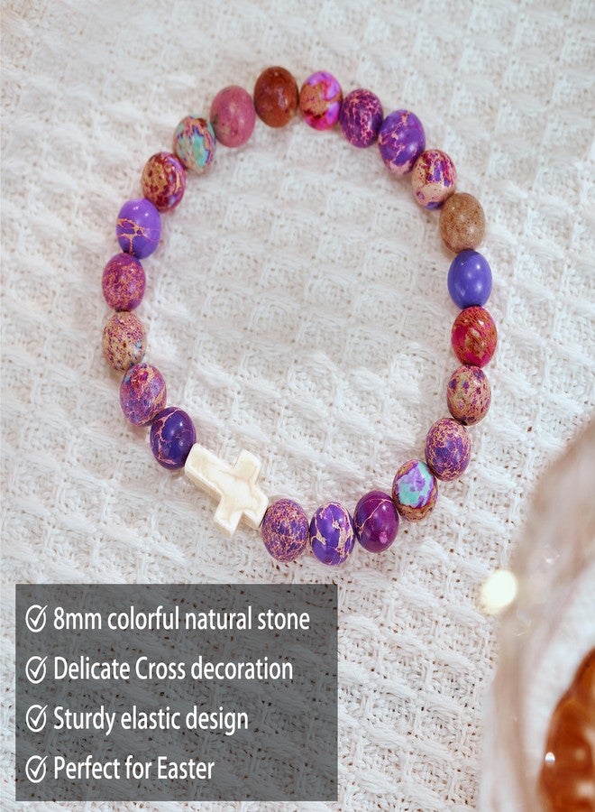 Tarsus Easter Gifts for Women, Adult Easter Basket Stuffers Essentials Gifts for Women Adults Christian Cross Bracelet Jewelry - Image 4