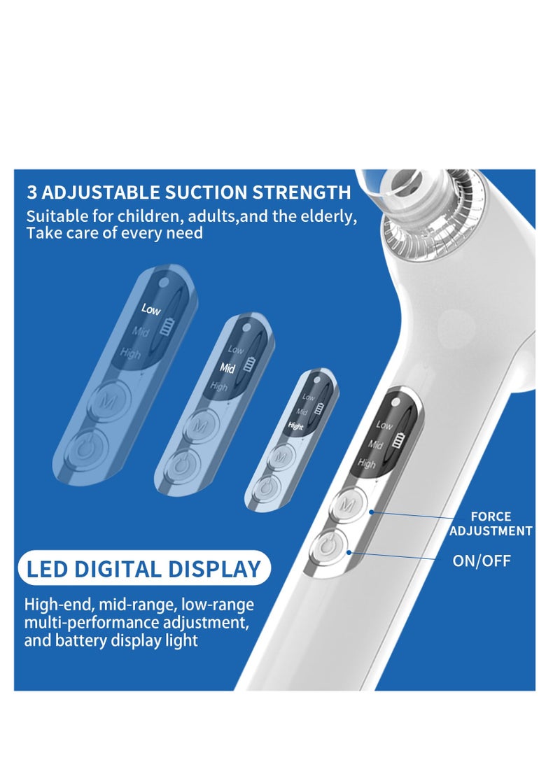 SYOSI Tonsil Stone Remover Kit, Rechargeable Tonsil Stone Removal Vacuum with Built-in Blue Light, Effective Tool to Combat Bad Breath, Easy to Use, Includes Charging Cable (White)  - Image 2