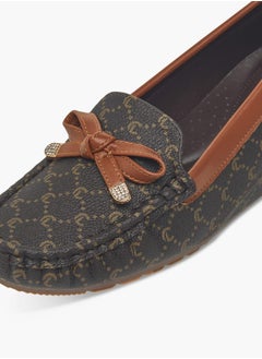 Le Confort Women Slip-On Loafers with Wedge Heels and Bow Accent  - Image 4