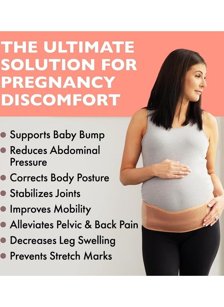 Ru syanl Maternity Belt for Pregnant Women Pregnancy Must Haves Belly Support Band for Abdomen Pelvic Waist Back All Stages of Pregnancy and Postpartum Belly Band Pregnant Mom Gifts  - Image 3