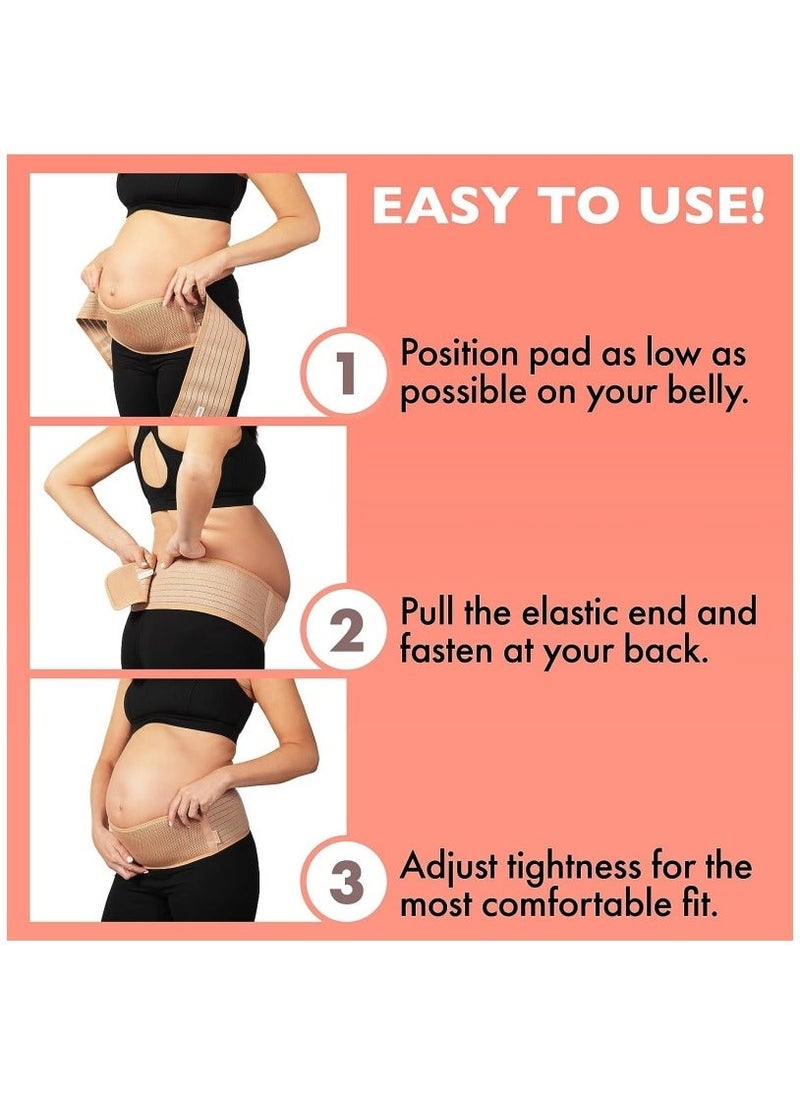 Ru syanl Maternity Belt for Pregnant Women Pregnancy Must Haves Belly Support Band for Abdomen Pelvic Waist Back All Stages of Pregnancy and Postpartum Belly Band Pregnant Mom Gifts  - Image 5