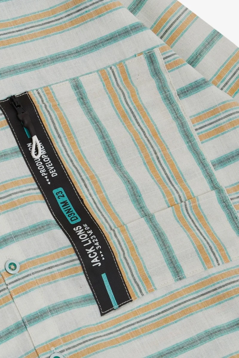 جاك ليونز Boy's Shirt with Hooded Zipper Pocket, Age 5-14, Mixed Color