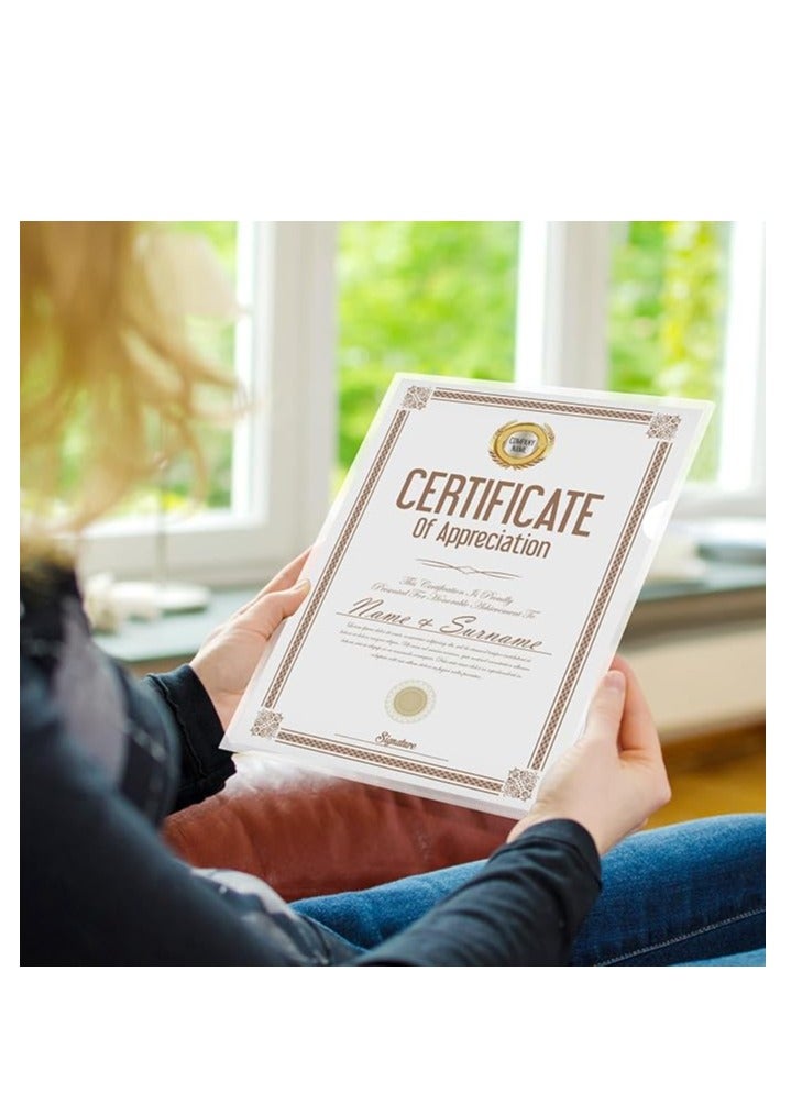 100 قطعة مجلد على شكل حرف L شفاف مقاوم للماء - Image 5