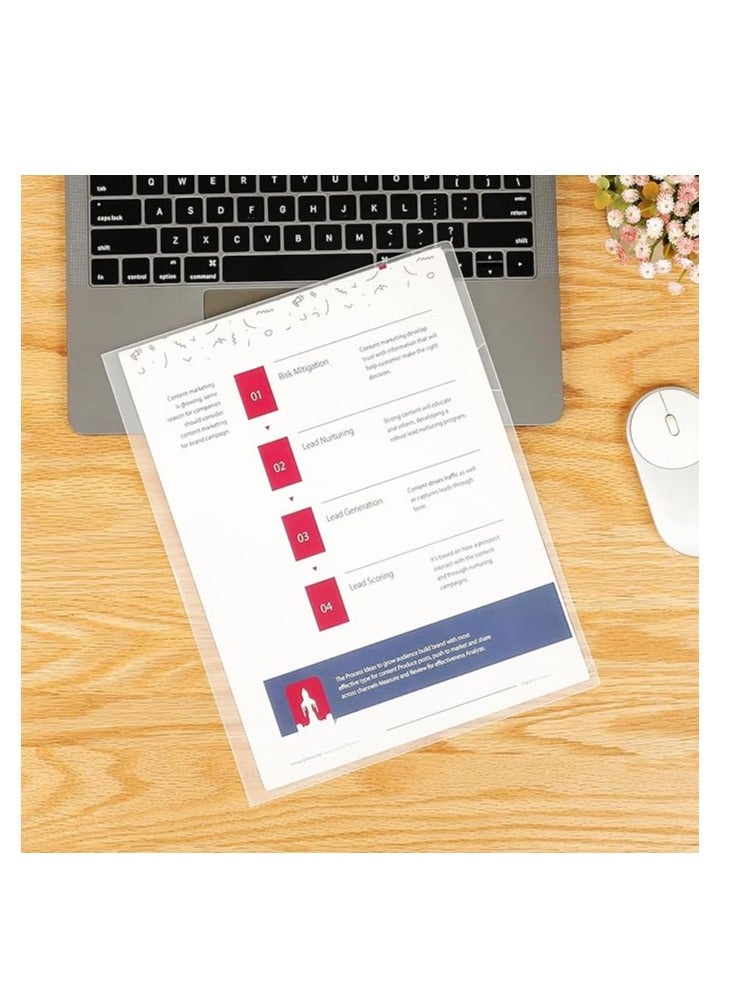 100 قطعة مجلد على شكل حرف L شفاف مقاوم للماء - Image 4