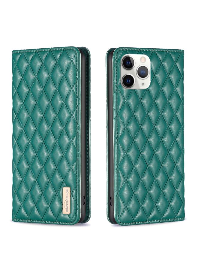 Zaboon Case For iPhone 11 Pro Diamond Lattice Magnetic Leather Flip Phone Case - Image 1